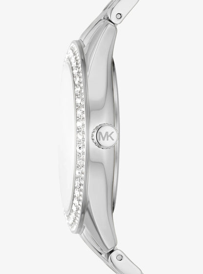 Michael Kors Harlowe Pav Silver-Tone Watch