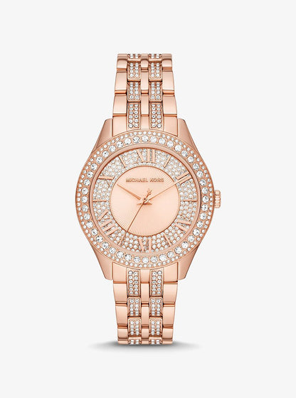 Michael Kors Harlowe Pav Rose Gold-Tone Watch