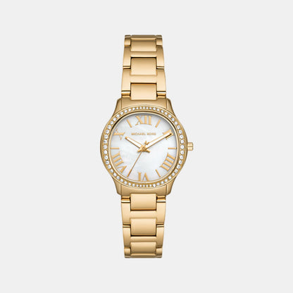 Michael Kors Sage Women Quartz Mother Of Pearl Dial Analog Stainless Steel Watch Mk4822