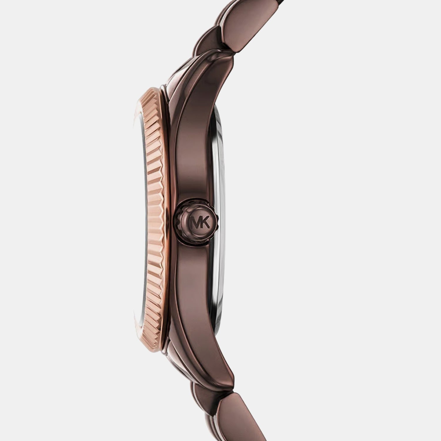 Michael Kors Lexington Women Quartz Brown Dial Analog Stainless Steel Watch Mk4844