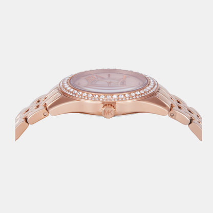 Michael Kors Harlowe Women Quartz Rose Gold Dial Analog Stainless Steel Watch Mk4845