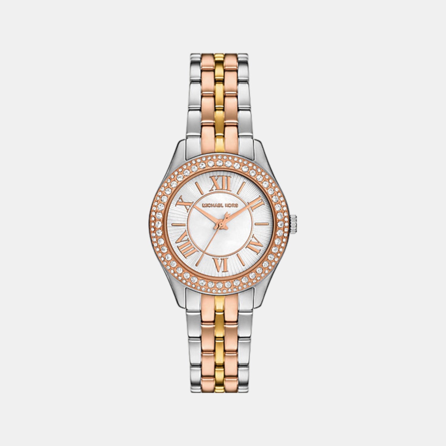 Michael Kors Harlowe Women Quartz Mother Of Pearl Dial Analog Stainless Steel Watch Mk4846