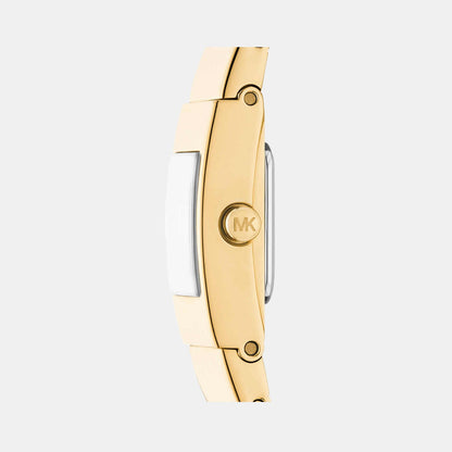 Michael Kors Darrington Women Quartz Gold Dial Analog Stainless Steel Watch Mk4885