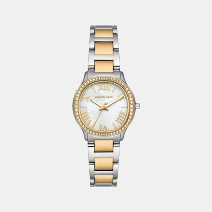 Michael Kors Sage Women Quartz White Dial Analog Stainless Steel Watch Mk4910