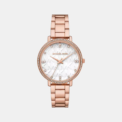 Michael Kors Pyper Women Quartz White Dial Analog Stainless Steel Watch Mk4917