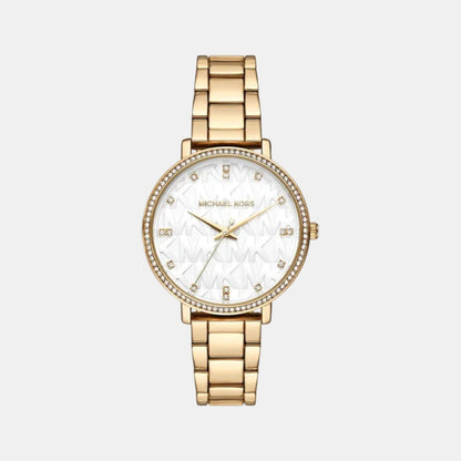 Michael Kors Pyper Women Quartz White Dial Analog Stainless Steel Watch Mk4919