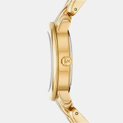 Michael Kors Phoebe Women Quartz Gold Dial Analog Stainless Steel Watch Mk4923