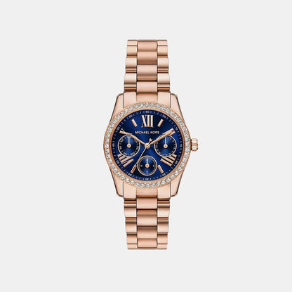 Michael Kors Lexington Women Quartz Blue Dial Multi-Function Stainless Steel Watch Mk4926
