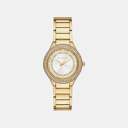 Michael Kors Sylvia Women Quartz White Dial Analog Stainless Steel Watch Mk4941