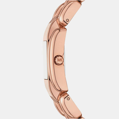 Michael Kors Hally Women Quartz Pink Dial Analog Stainless Steel Watch Mk4954