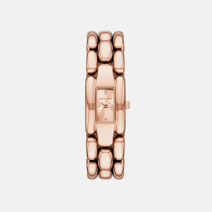 Michael Kors Hally Women Quartz Pink Dial Analog Stainless Steel Watch Mk4954
