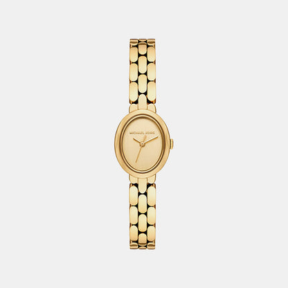 Michael Kors Maude Women Quartz Gold Dial Analog Stainless Steel Watch Mk4955