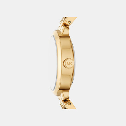 Michael Kors Maude Women Quartz Gold Dial Analog Stainless Steel Watch Mk4955