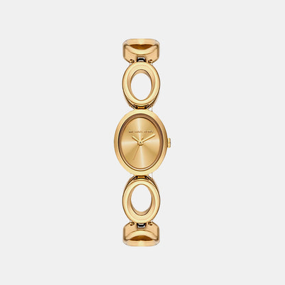 Michael Kors Maude Women Quartz Gold Dial Analog Stainless Steel Watch Mk4957