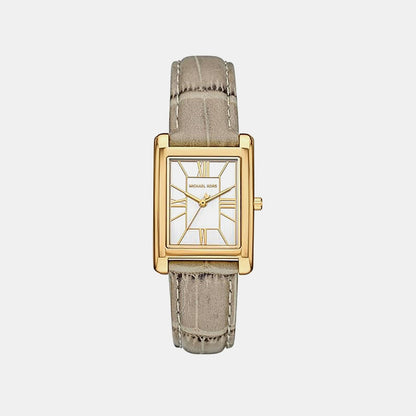 Michael Kors Essex Women Quartz White Dial Analog Leather Watch Mk4964