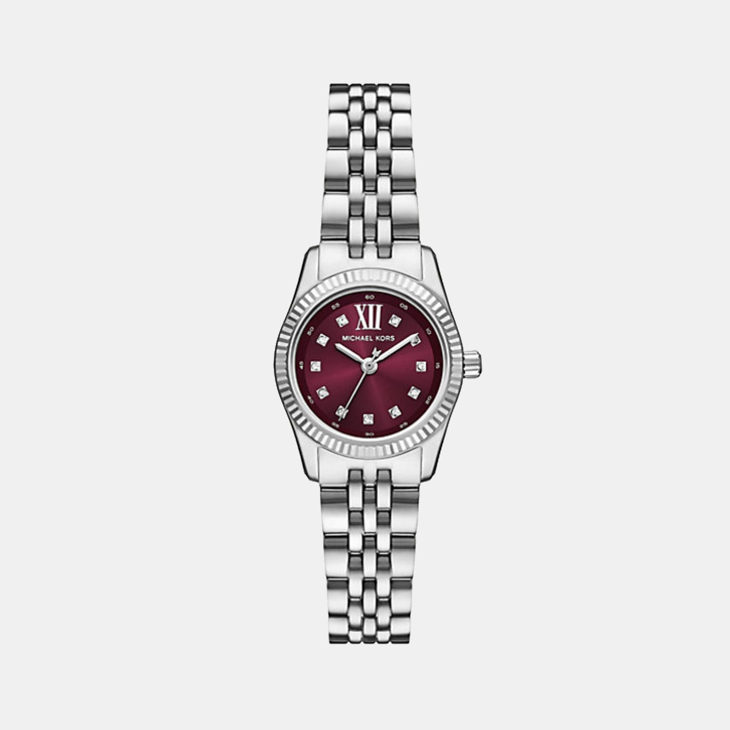 Michael Kors Lexington Women Quartz Red Dial Analog Stainless Steel Watch Mk4968