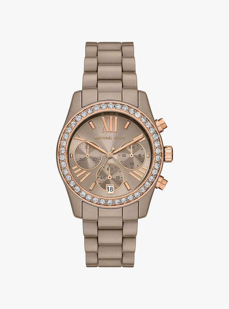 Michael Kors Lexington Pav Nude-Tone Watch