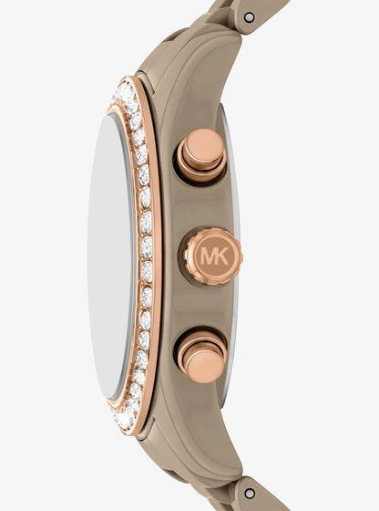 Michael Kors Lexington Pav Nude-Tone Watch