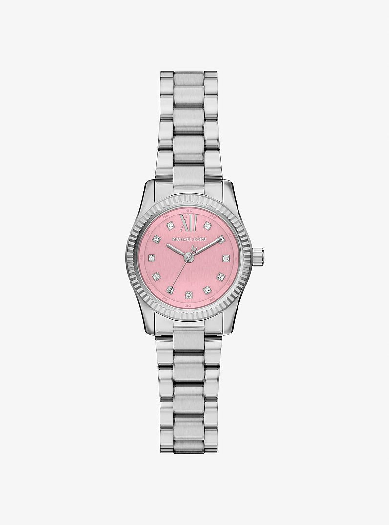 Michael Kors Petite Lexington Pav Silver-Tone Watch