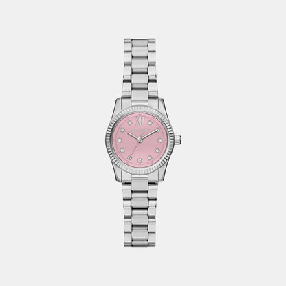 Michael Kors Lexington Women Quartz Pink Dial Analog Stainless Steel Watch Mk4996