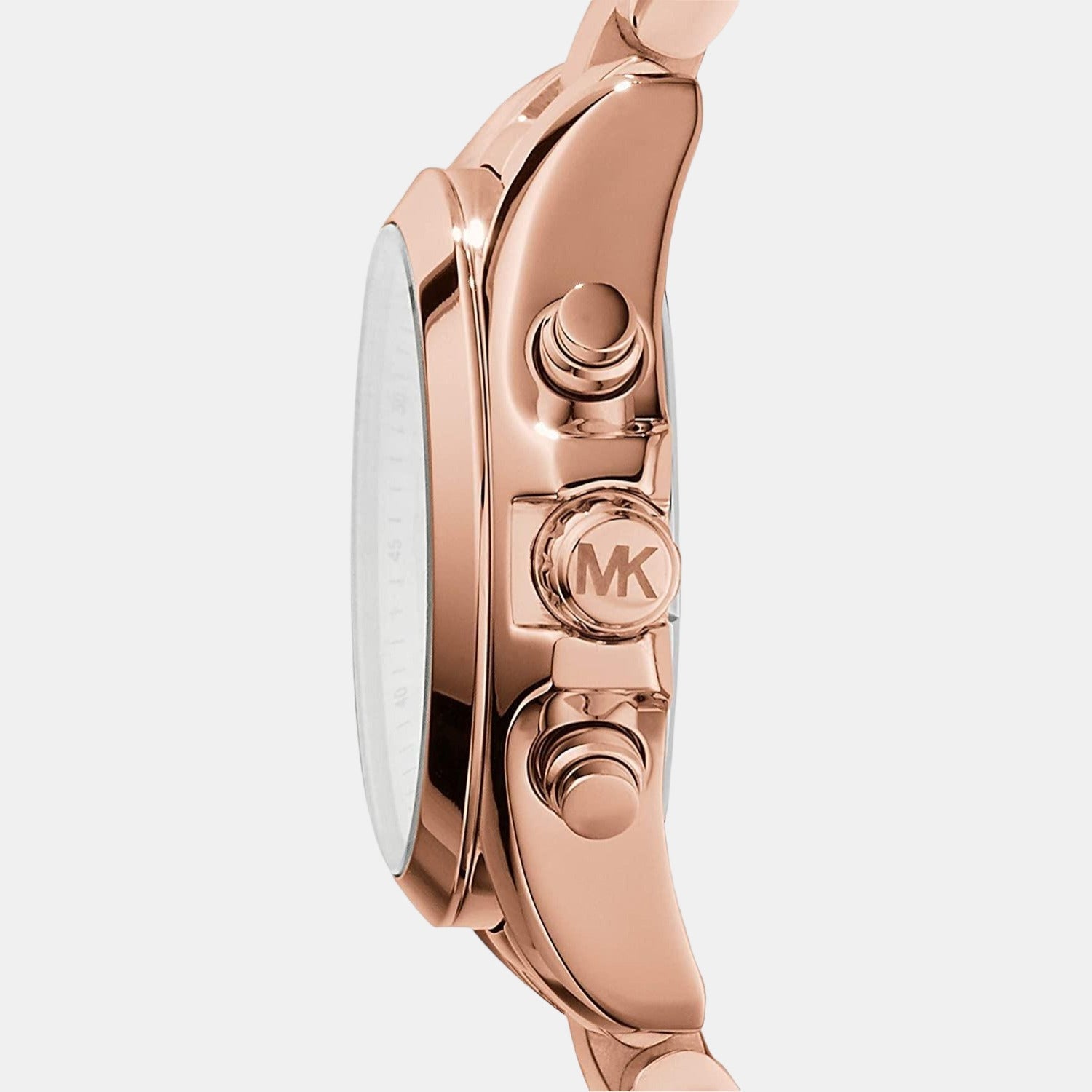 Michael Kors Mini Bradshaw Women Quartz Rose Gold Dial Chronograph Stainless Steel Watch Mk5799