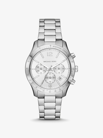 Oversized Berkley Silver-Tone Watch Silver Silver