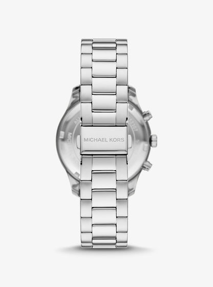 Oversized Berkley Silver-Tone Watch Silver Silver