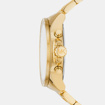 Michael Kors Wren Women Quartz Gold Dial Chronograph Stainless Steel Watch Mk7428
