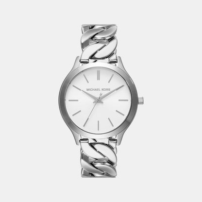 Michael Kors Runway Women Quartz White Dial Analog Stainless Steel Watch Mk7474
