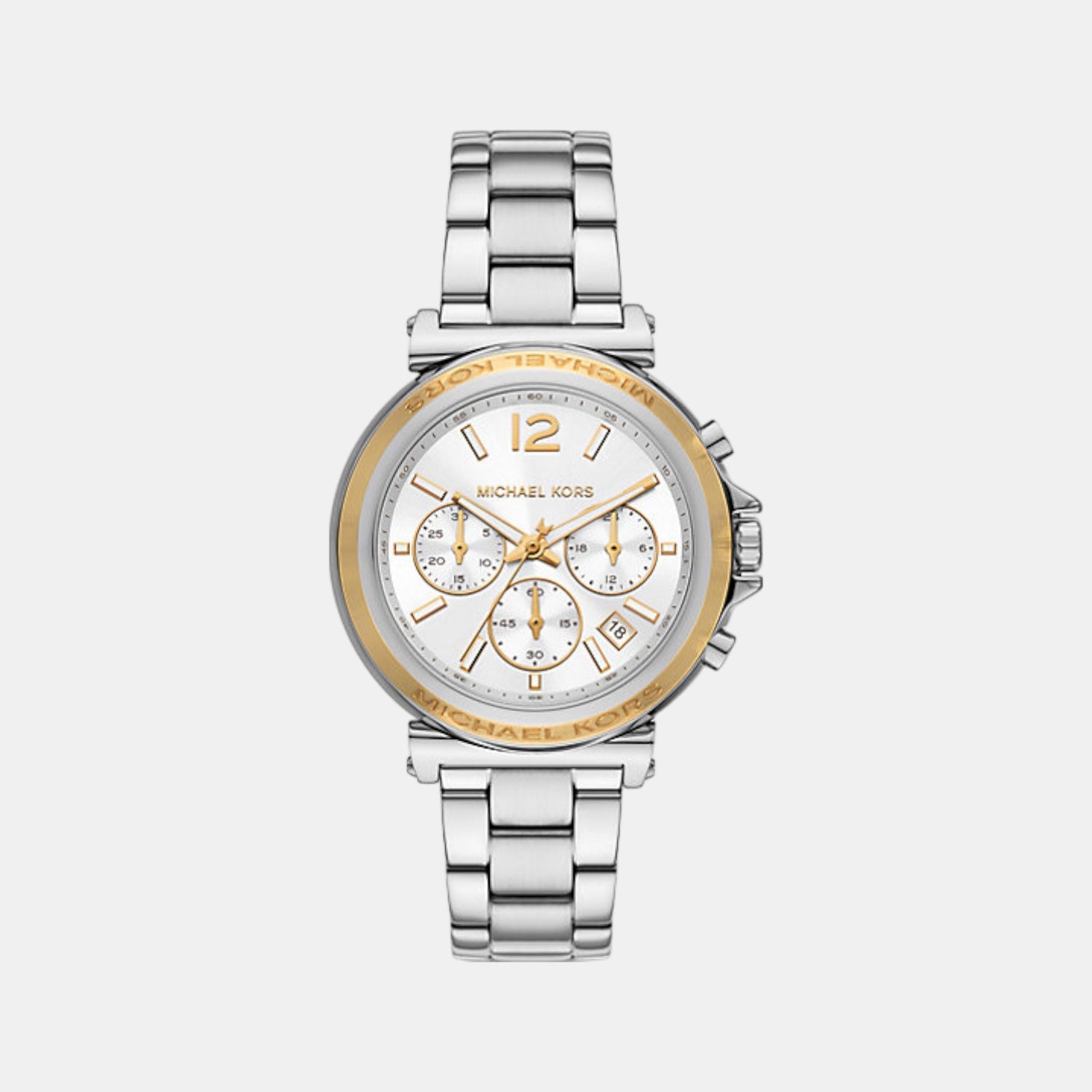Michael Kors Maren Women Quartz White Dial Chronograph Stainless Steel Watch Mk7495