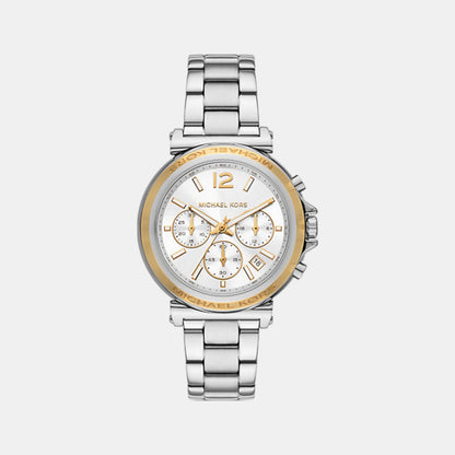 Michael Kors Maren Women Quartz White Dial Chronograph Stainless Steel Watch Mk7495