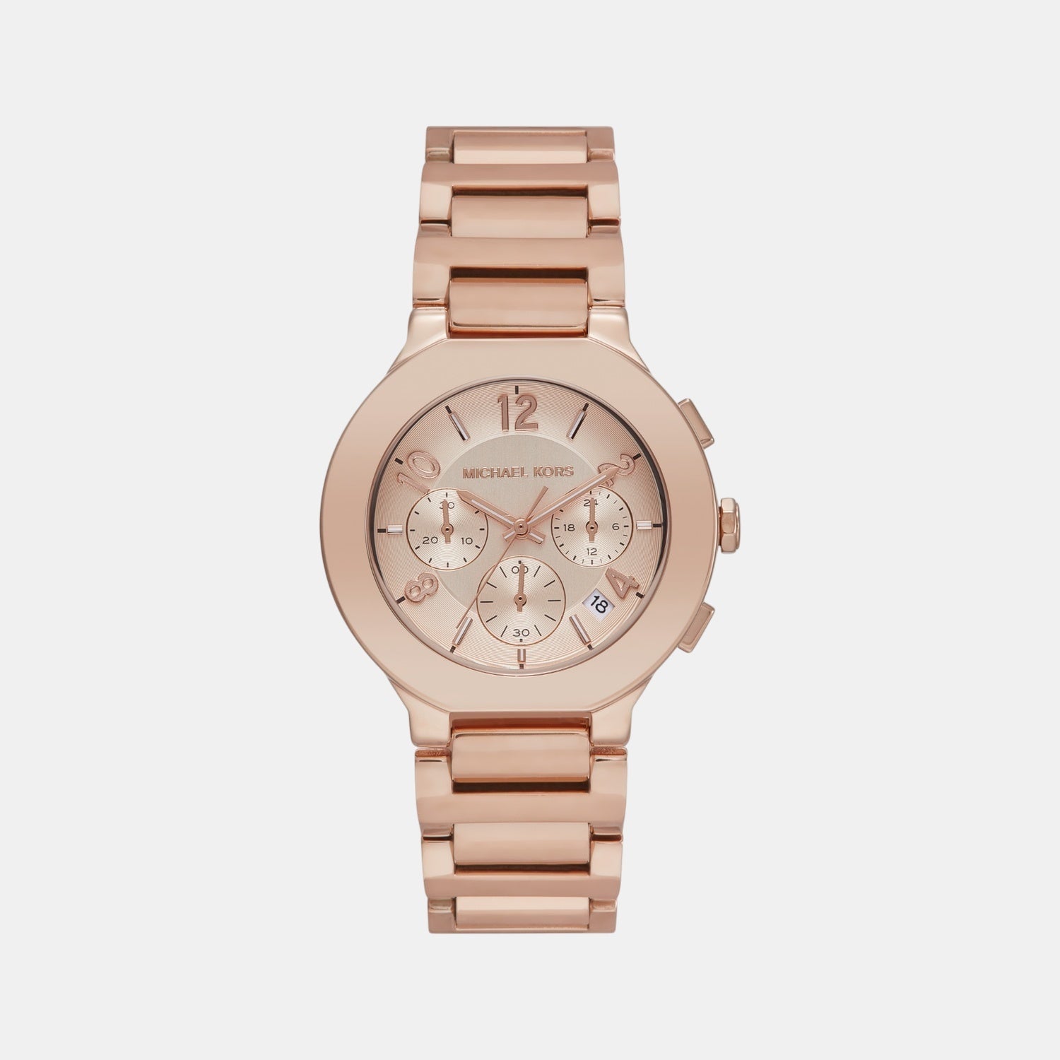 Michael Kors Gramercy Women Quartz Pink Dial Chronograph Stainless Steel Watch Mk7521
