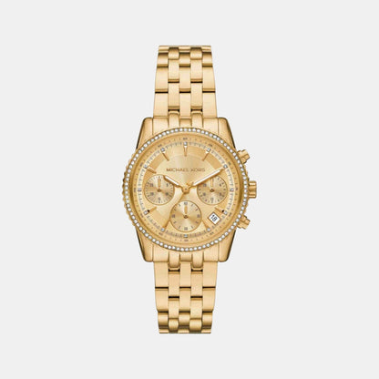 Michael Kors Bryant Women Quartz Gold Dial Analog Stainless Steel Watch Mk7530