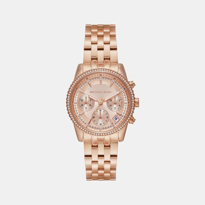 Michael Kors Bryant Women Quartz Pink Dial Chronograph Stainless Steel Watch Mk7531