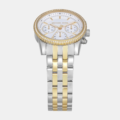 Michael Kors Bryant Women Quartz White Dial Chronograph Stainless Steel Watch Mk7532
