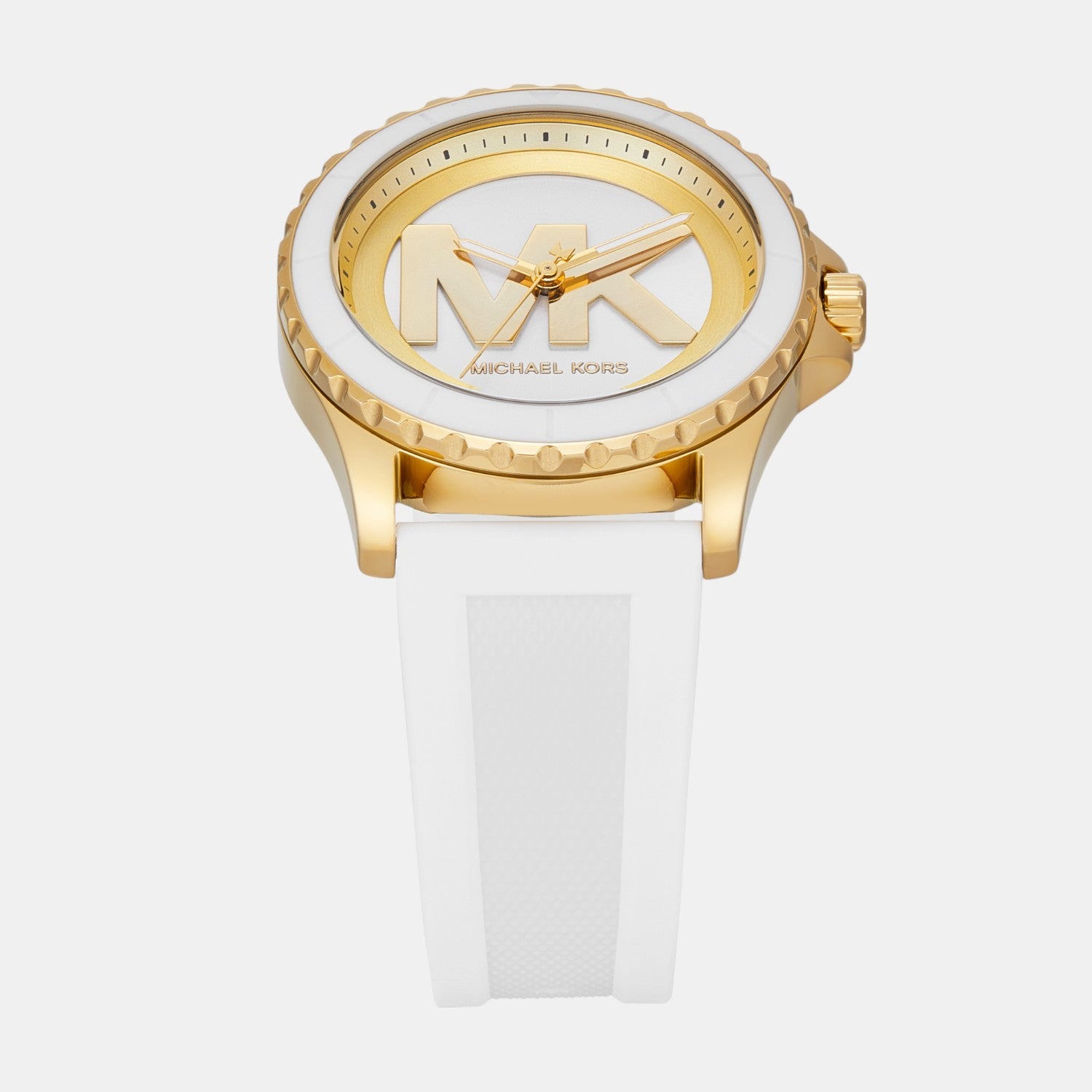 Michael Kors Everest Women Quartz White Dial Analog Silicone Watch Mk7535