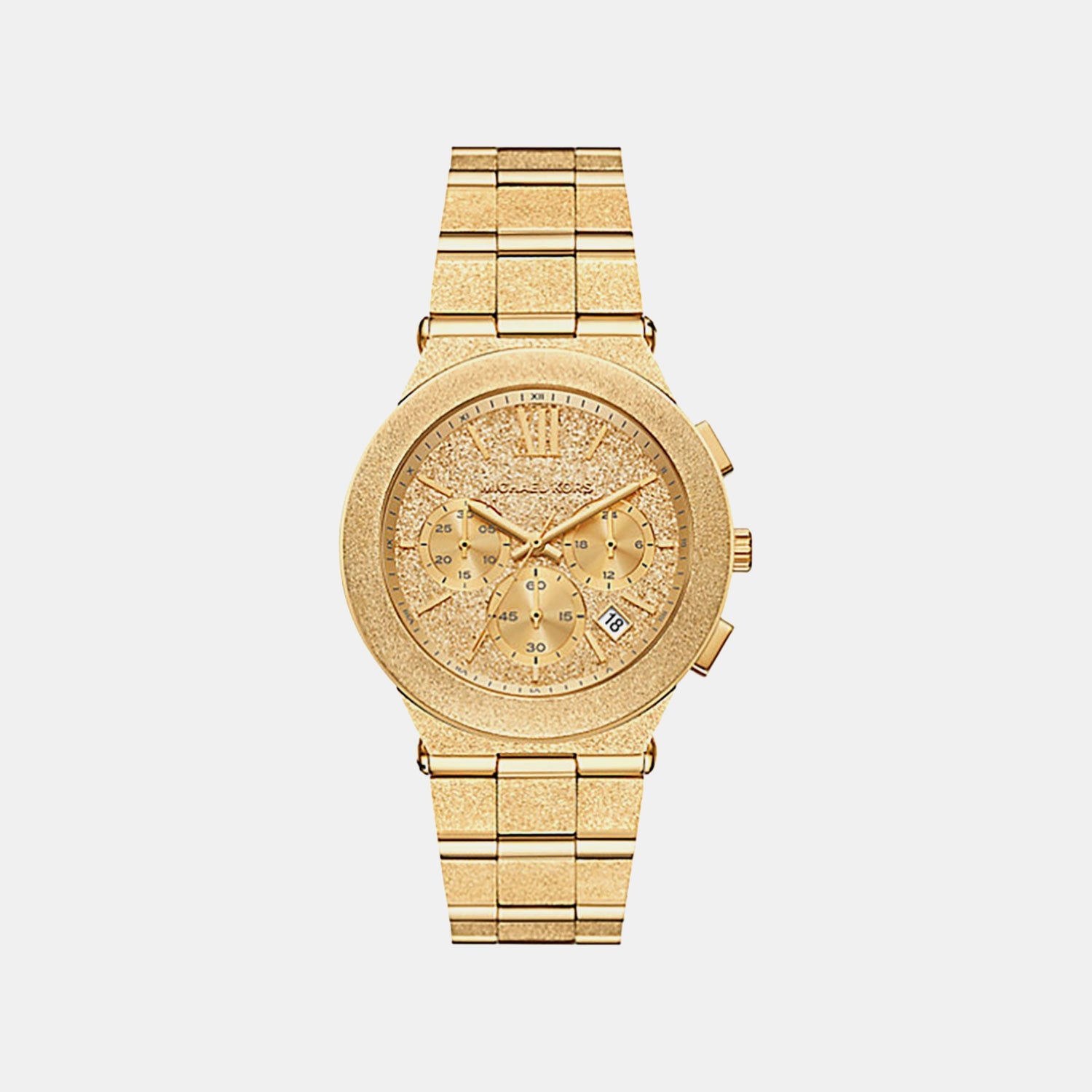 Michael Kors Billie Women Quartz Gold Dial Chronograph Stainless Steel Watch Mk7556