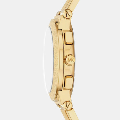 Michael Kors Billie Women Quartz Gold Dial Chronograph Stainless Steel Watch Mk7556
