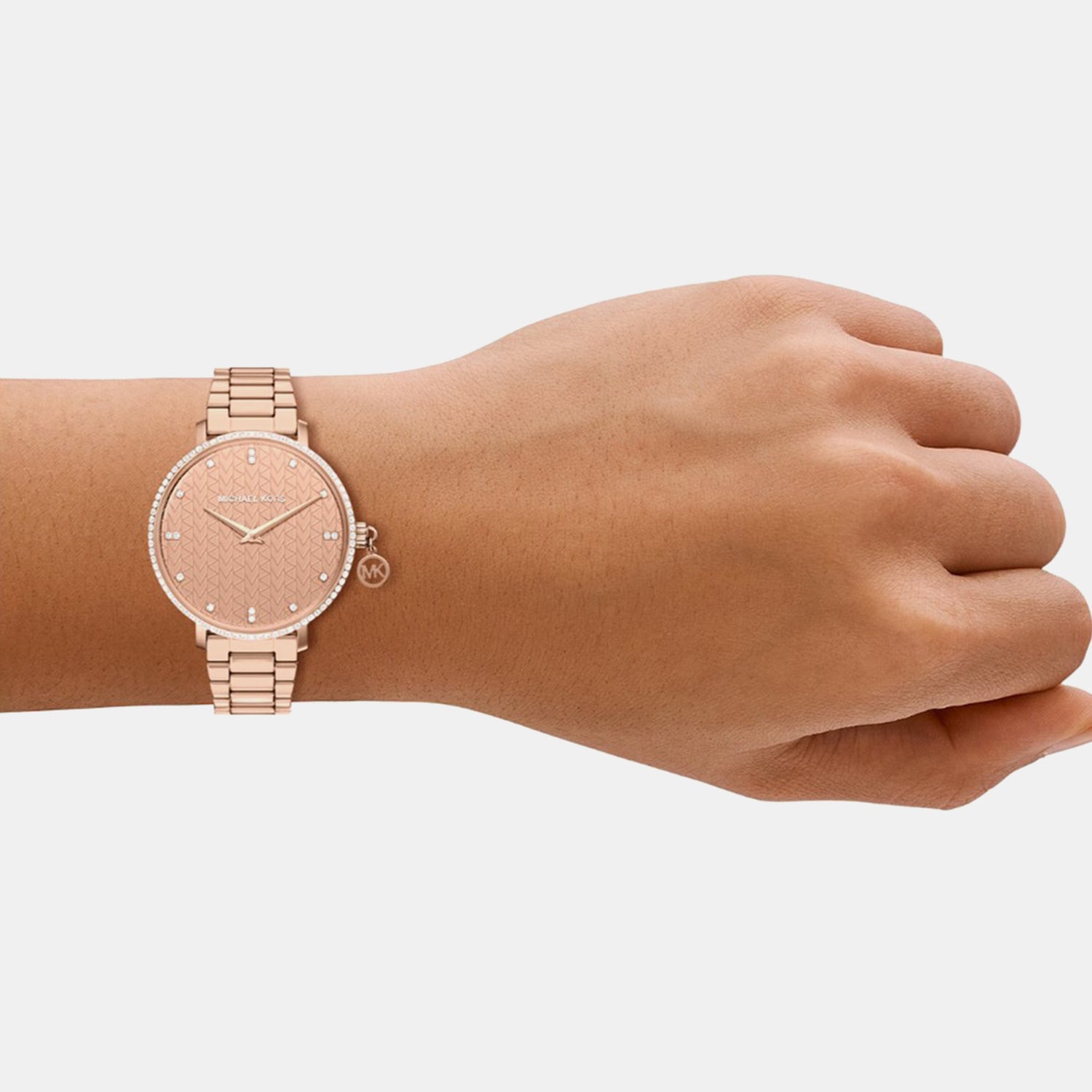 Michael Kors Pyper Women Quartz Rose Gold Dial Analog Stainless Steel Watch Mk7573