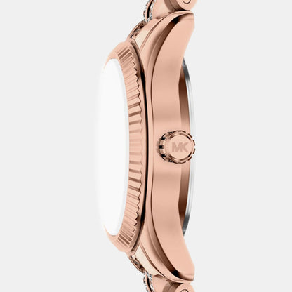 Michael Kors Lexington Women Quartz Rose Gold Dial Analog Stainless Steel Watch Mk7576