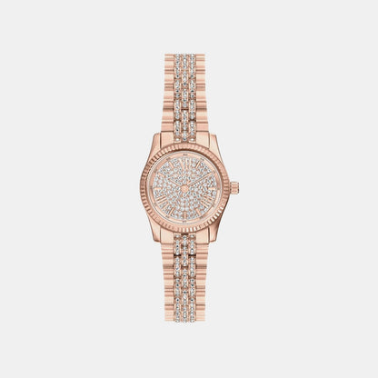 Michael Kors Lexington Women Quartz Rose Gold Dial Analog Stainless Steel Watch Mk7576