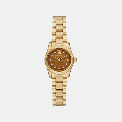 Michael Kors Lexington Women Quartz Brown Dial Analog Stainless Steel Watch Mk7578
