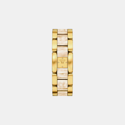 Michael Kors Darrington Women Quartz Gold Dial Analog Stainless Steel Watch Mk7592