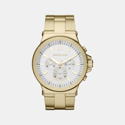 Michael Kors Dylan Men Quartz White Dial Chronograph Stainless Steel Watch Mk8278