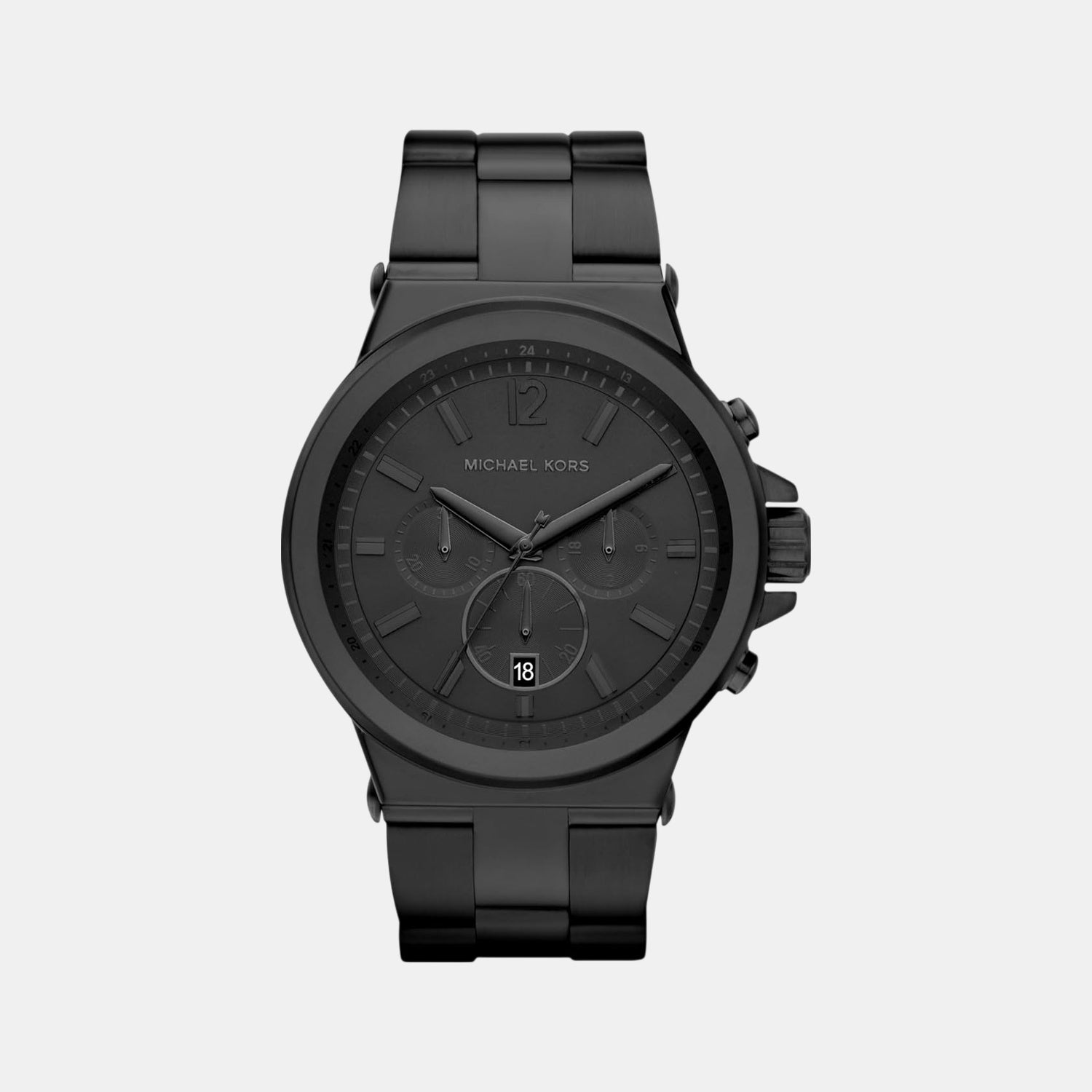 Michael Kors Dylan Men Quartz Black Dial Chronograph Stainless Steel Watch Mk8279
