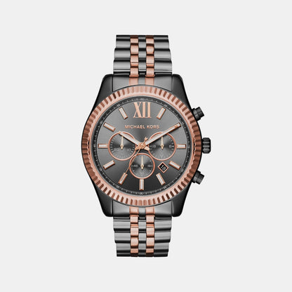 Michael Kors Lexington Men Quartz Grey Dial Chronograph Stainless Steel Watch Mk8561
