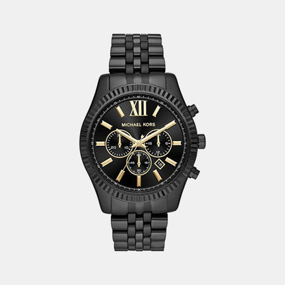 Michael Kors Lexington Men Quartz Black Dial Chronograph Stainless Steel Watch Mk8603