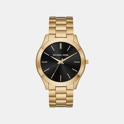 Michael Kors Slim Runway Men Quartz Black Dial Analog Stainless Steel Watch Mk8621