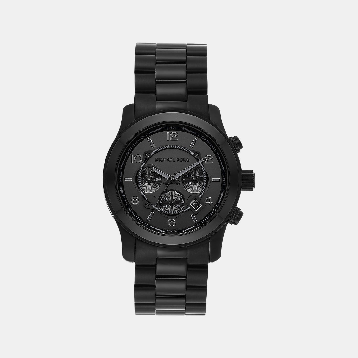 Michael Kors Runway Men Quartz Black Dial Chronograph Stainless Steel Watch Mk9073