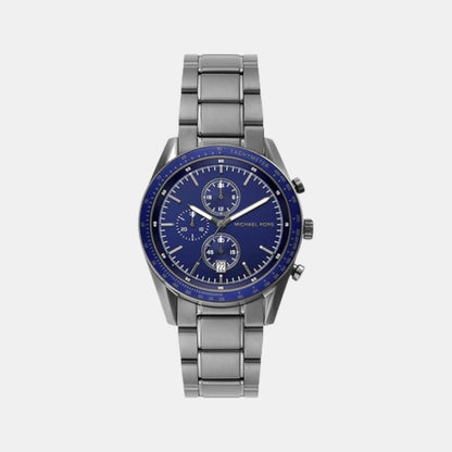Michael Kors Warren Men Quartz Blue Dial Chronograph Stainless Steel Watch Mk9111